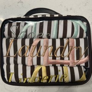 NWOT Henri Bendel RARE Set of 3 Travel Bags w/matching case
